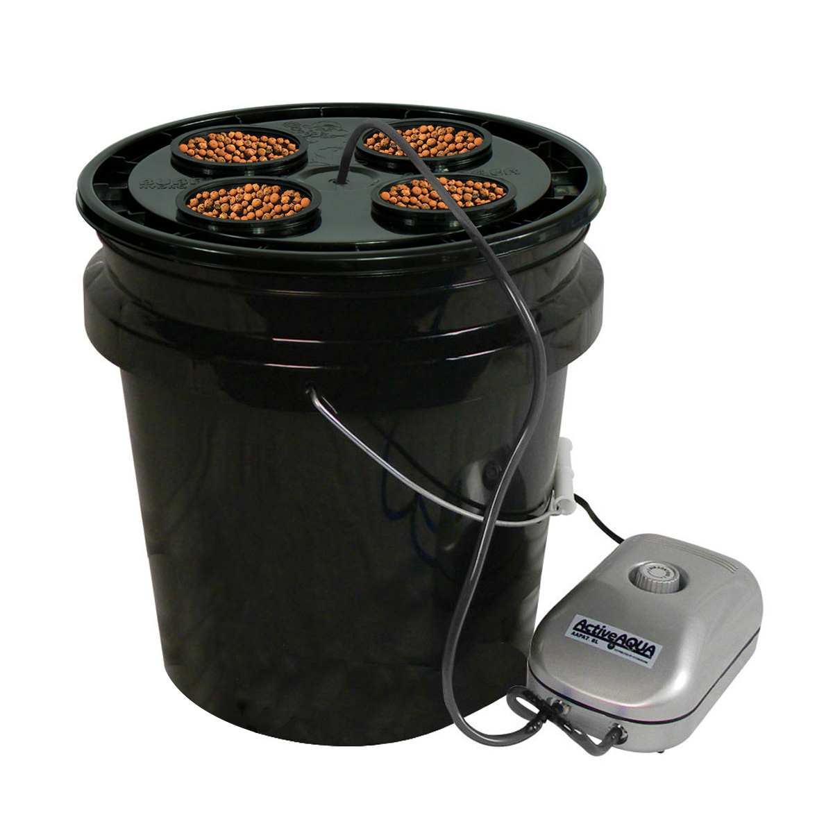 Deep Water Culture (DWC) Hydroponic 5 Gallon Square Bucket Grow Kit System